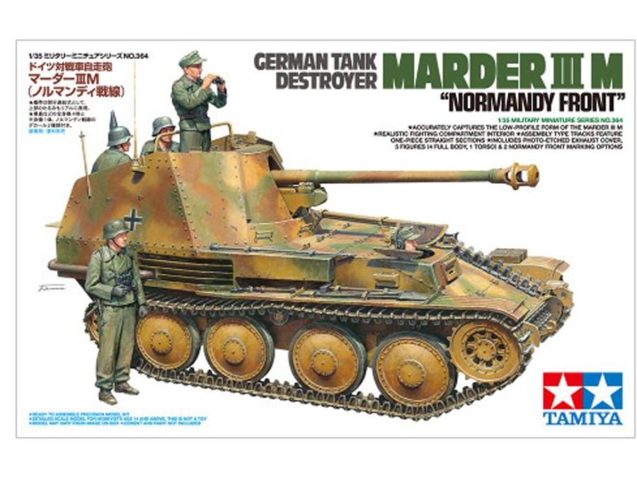 Military | Model & Die-Cast Tamiya Tamiya - 1/35 German Tank Destroyer Marder Iiim Normandy Front Plastic Model Kit [35364]