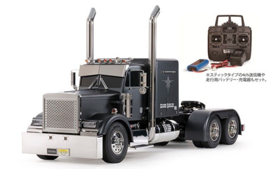 Trucks & Trailers | Cars/Tanks Tamiya Tamiya - 1/14 Grand Hauler Black Edition (Matte Black) [56356]