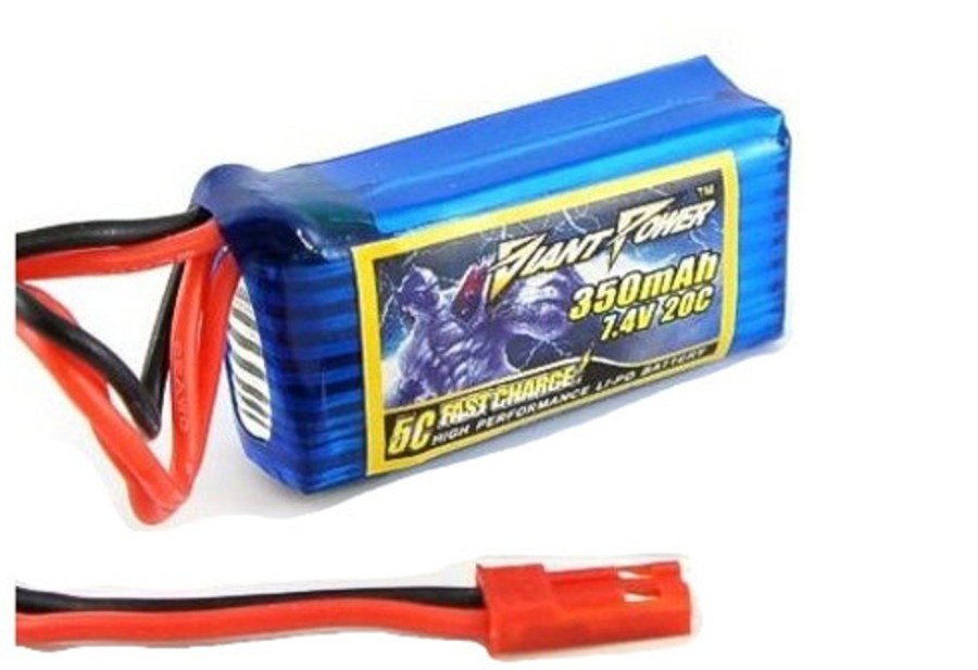 Lithium Polymer Batteries | Batt/Charger Giant Power Giant Power 2S 7.4V 350Mah 35C Li-Po W/ Jst Plug