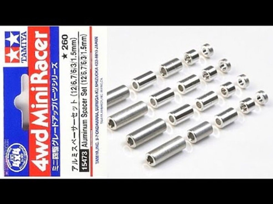 Cars/Tanks Tamiya Tamiya 15473 Mini4Wd Aluminium Spacer Set (5 Types)