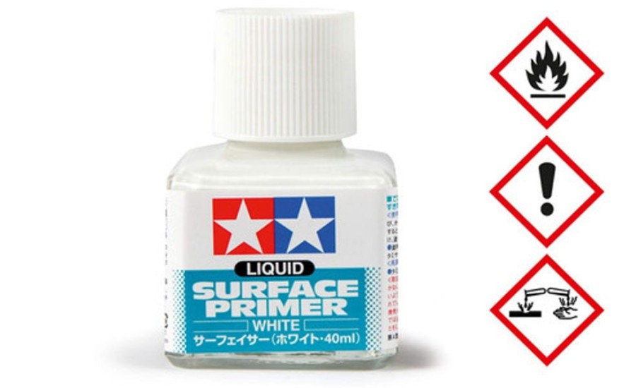 Thinner, Cleaner & Other | Accessories Tamiya Tamiya - Liquid Surface Primer White/40Ml [87096]