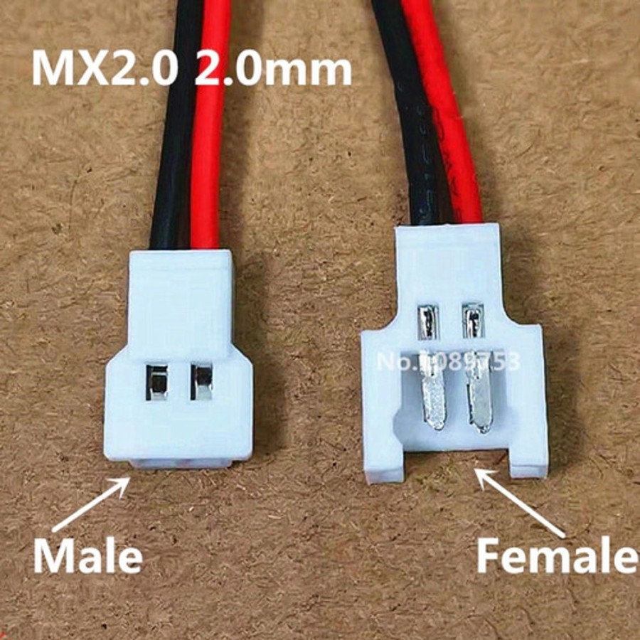 Plugs & Adapter | Accessories Hobby Station Mx2.0 Plug ( One Pair) With 22Awg Cable (100Mm)