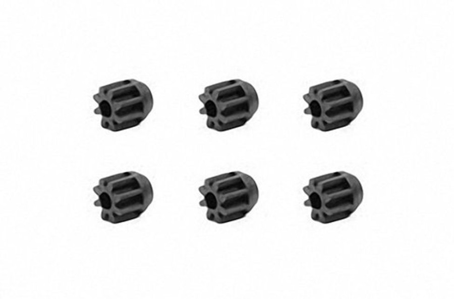 Parts Tamiya Jr Carbon Reinforced Pinion - 8T Pinion Gear 6Pcs