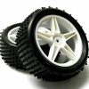 Car Parts By Brand | Parts HSP 06010 White Front Wheels Complete 2 Pcs 1/10