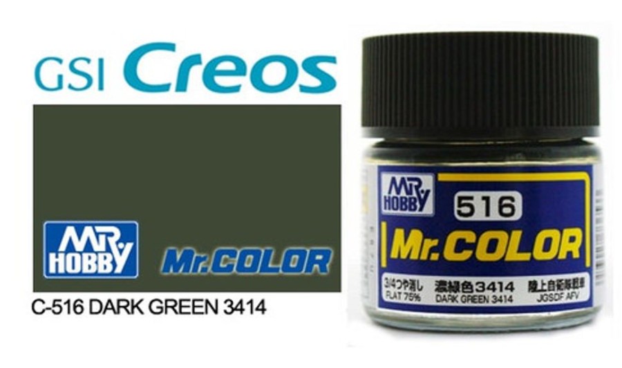 Mr. Hobby Paint | Accessories Mr Hobby Gunze - C516 Mr Color Dark Green 3414