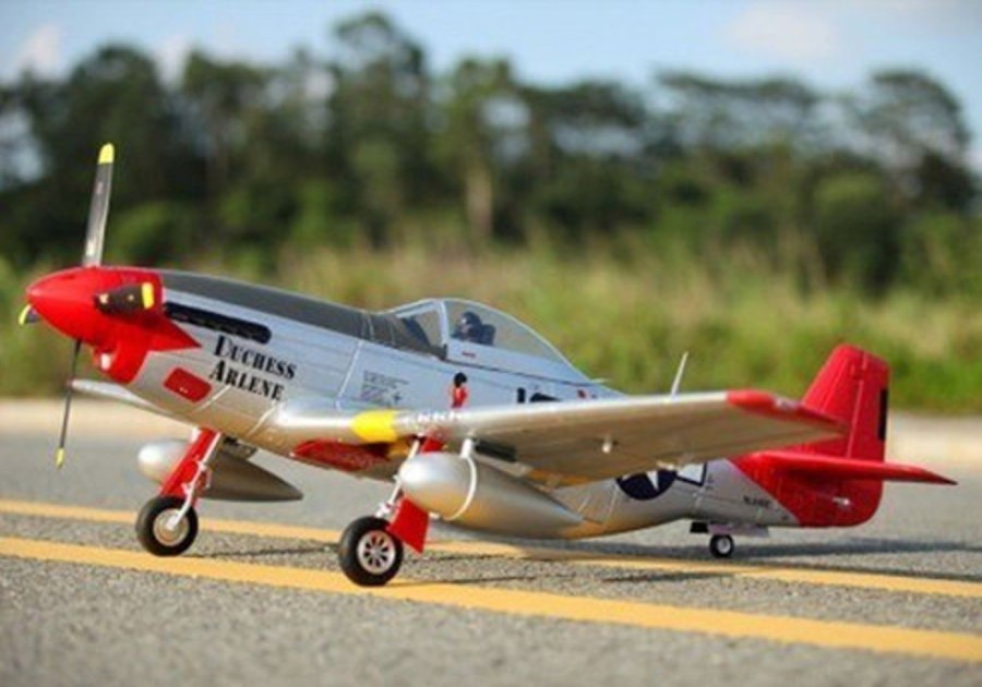 Planes FMS Fms P-51D Mustang V8 Red Tail 1450Mm (57") Wingspan Pnp