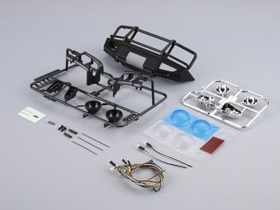 Crawler Accessories | Parts KillerBody Killerbody 1/10 Alloy Bumper W/Leds Upgrade Sets Matt-Black Traxxas Trx-4 Chassis