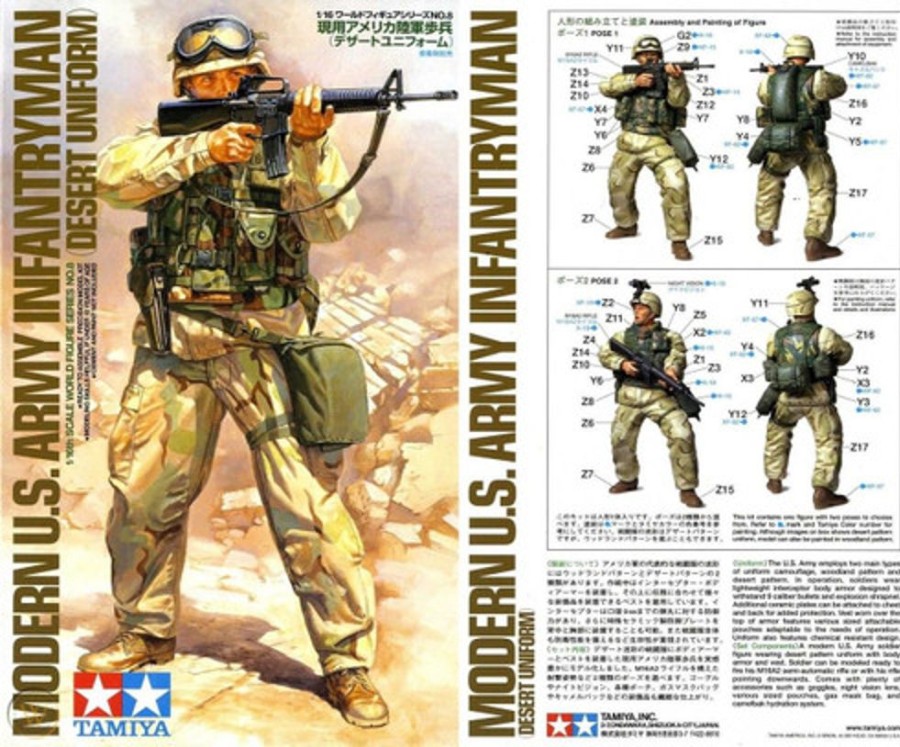 Miniature Figure | Model & Die-Cast Tamiya Tamiya - 1/16 Modern Us Infantryman - Desert Uniform [36308]