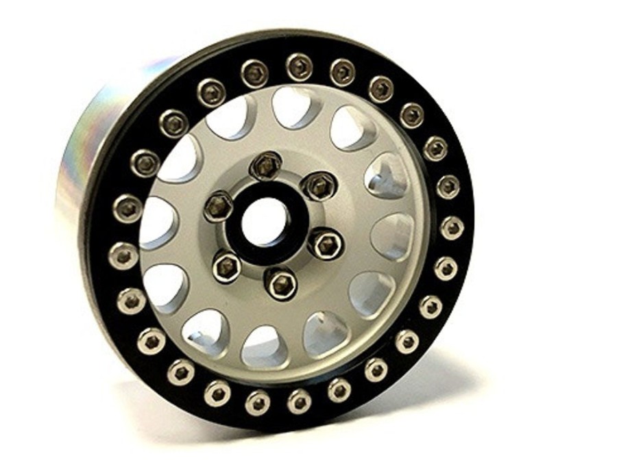 Crawler Accessories | Parts Hobby Station Hobby Station Alloy Beadlock Wheels 1.9 Silver (X2)