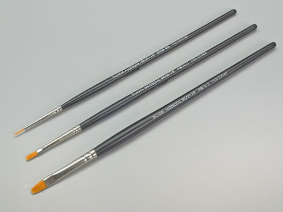 Paint Brushes, Airbrushes & Compressors | Accessories Tamiya Tamiya-Modeling Brush Set Finer 3 Piece [87067]