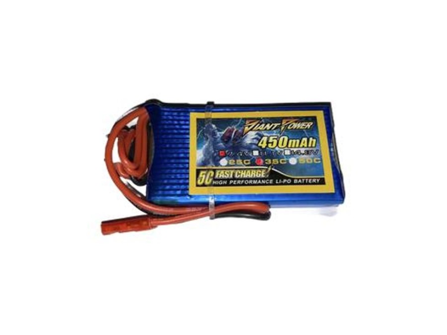 Lithium Polymer Batteries | Batt/Charger Giant Power Giant Power 2S 7.4V 450Mah 35C Li-Po W/ Jst Plug