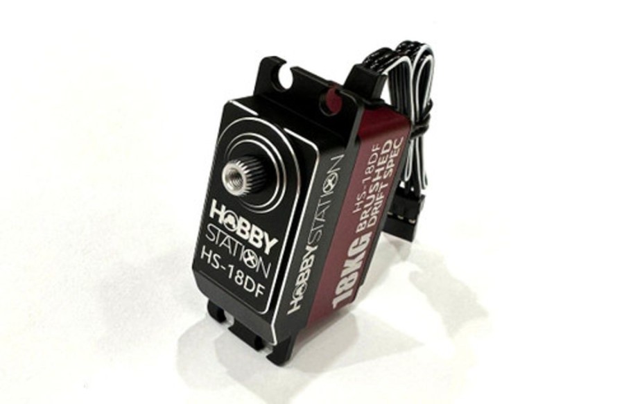 Omg Servos | Electronics Hobby Station Hobby Station 12Kg Extra Low Profile Hi-End Drift Spec Servo Hs-12Cf (Red) 26Mm Height