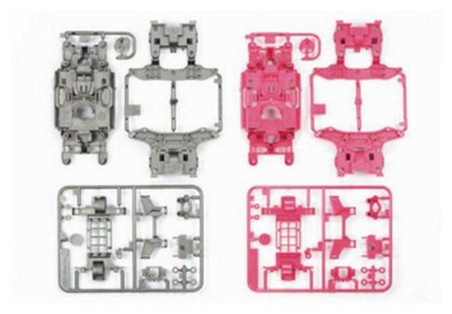 Parts Tamiya Tamiya - Ms Chassis Set Silver/Pink [95235]