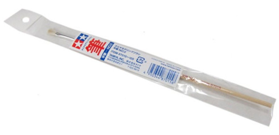 Paint Brushes, Airbrushes & Compressors | Accessories Tamiya Tamiya Flat Size #0 Horse Hair Paint Brush [87015]