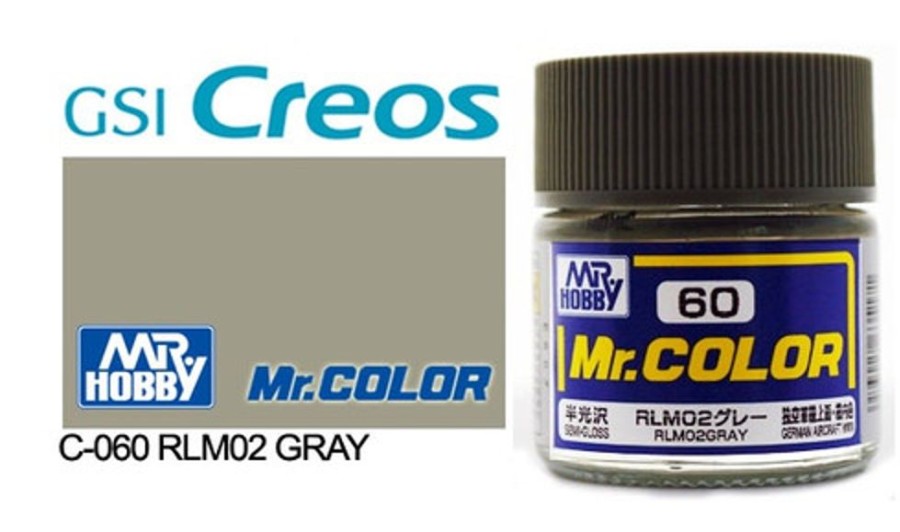 Mr. Hobby Paint | Accessories Mr Hobby Gunze - C060 Mr Color Semi Gloss Rlm02 Grey