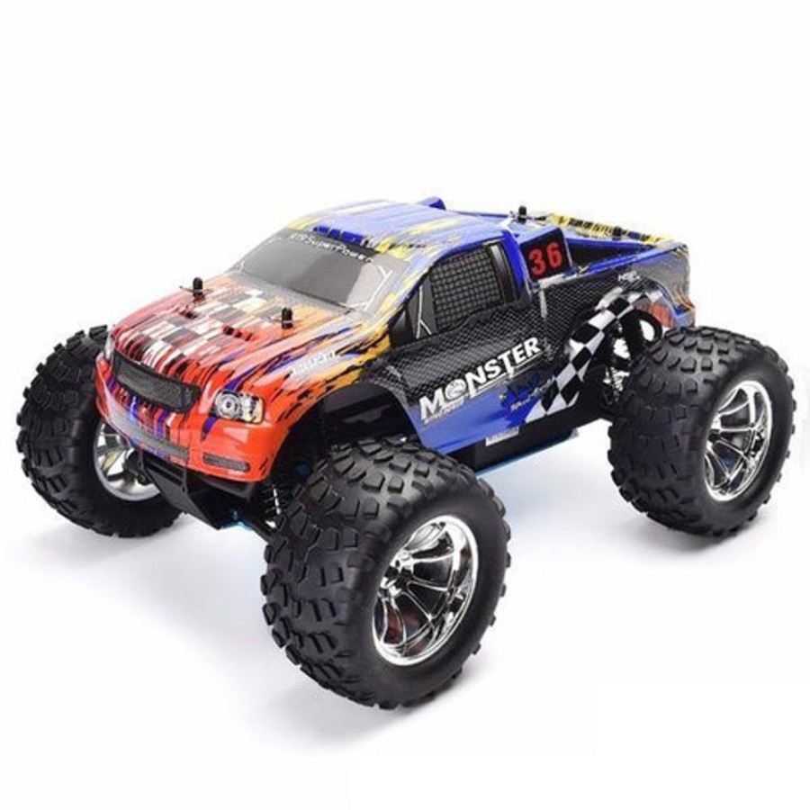 Cars/Tanks HSP Hsp 94188 1/10 4Wd Nitro Monster Truck Ready To Run W/ Nitro Starter Kit