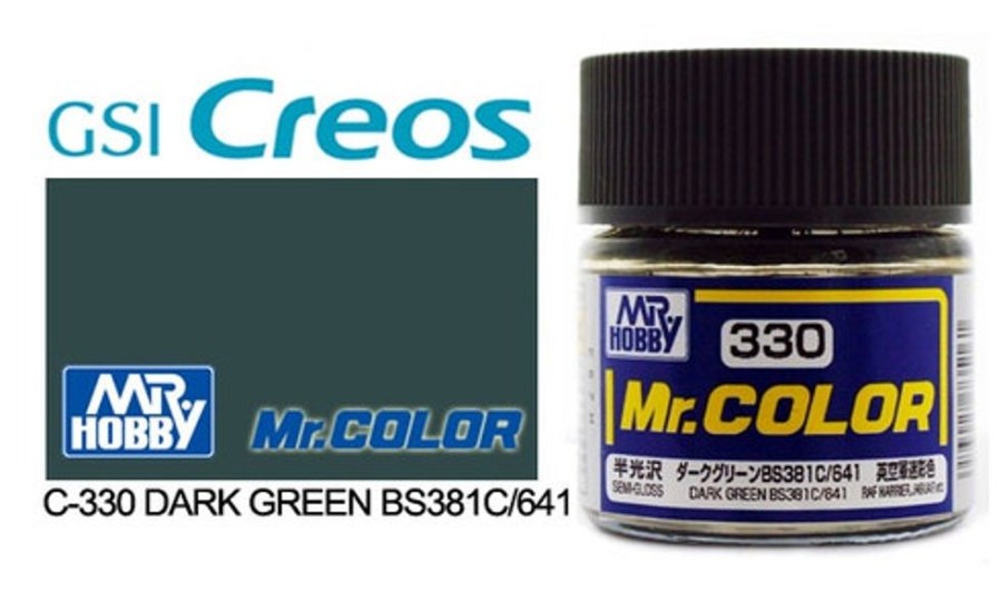 Mr. Hobby Paint | Accessories Mr Hobby Gunze - C330 Mr Color Semi Gloss Dark Green Bs381/C641