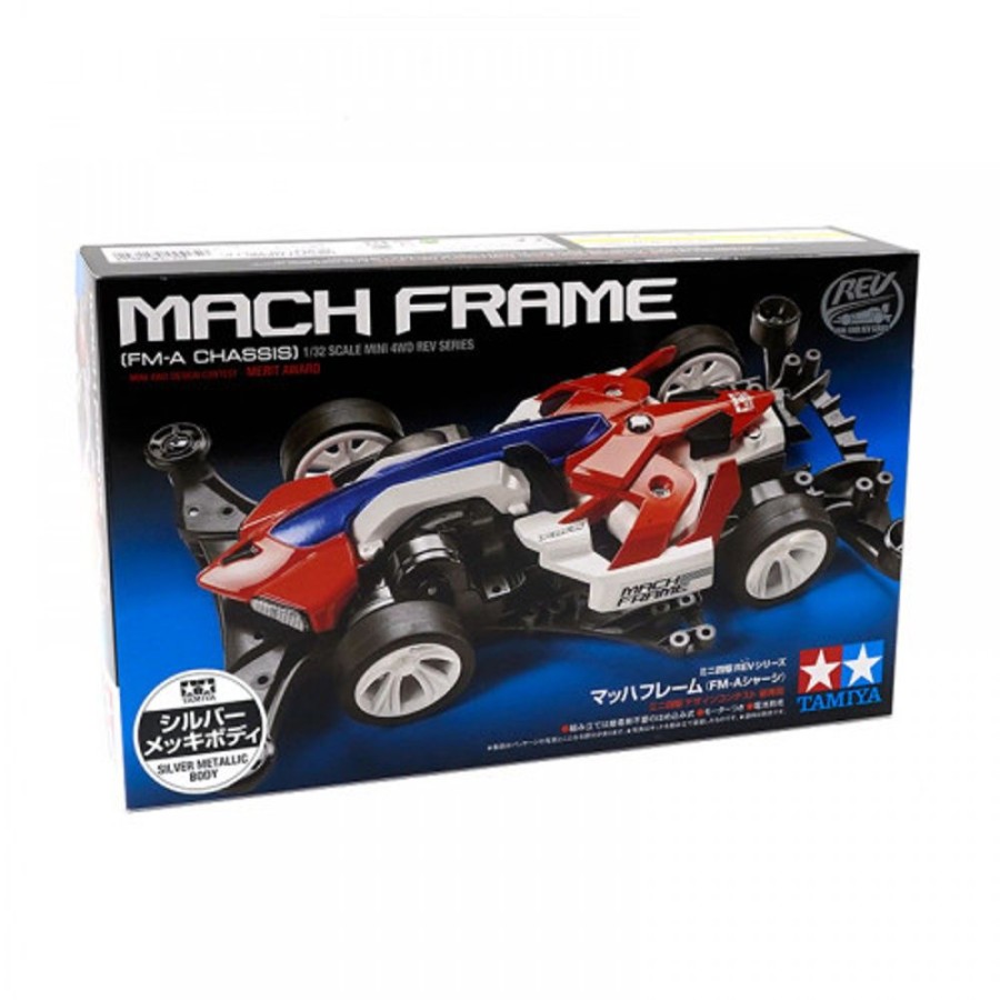 Cars/Tanks Tamiya Tamiya 1/32 Mini 4Wd Jr Mach Frame Silver Metallic Fm-A Chassis Kit (95164)