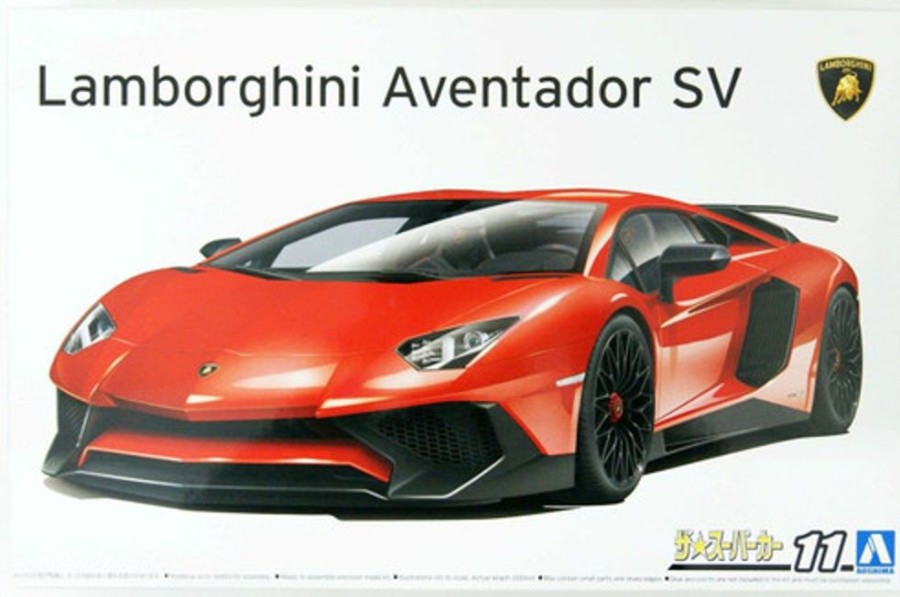 Cars | Model & Die-Cast Aoshima Aoshima #6120 1/24 2015 Lamborghini Aventador Sv Plastic Model