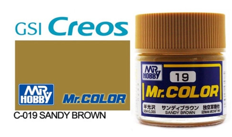 Mr. Hobby Paint | Accessories Mr Hobby Gunze - C019 Mr Color Semi Gloss Sandy Brown