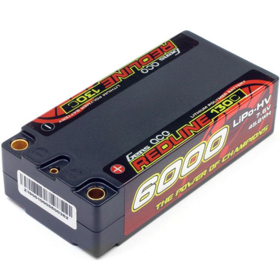 Lithium Polymer Batteries | Batt/Charger Gens Ace Gens Ace Redline Hv 6000Mah 7.6V 130C Shorty Lipo Battery 5Mm Bullet 220G