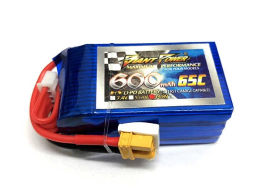 Lithium Polymer Batteries | Batt/Charger Giant Power Giant Power 4S 14.8V 600Mah 65C Li-Po W/ Xt30 Plug