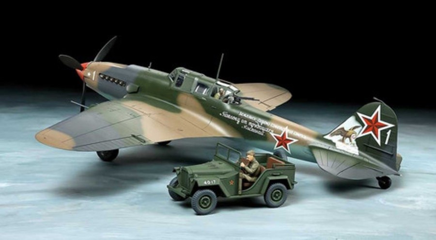 Aircraft | Model & Die-Cast Tamiya Tamiya 1/48 Ilyushin Il-2 Shturmovik & Gaz-67B Set [25212]