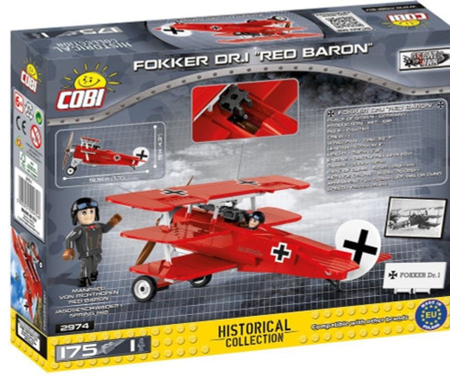 Model & Die-Cast Cobi Cobi - 2974 Fokker Dr.I "Red Baron' 175Pcs