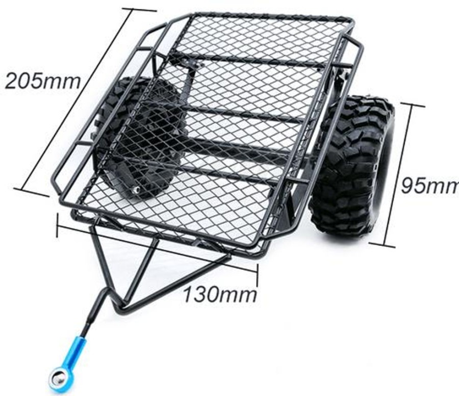 Crawler Accessories | Parts Hobby Station Hobbystation - Single Axle Trailer For 1/10Th Rc Crawlers (205*130*95Mm)