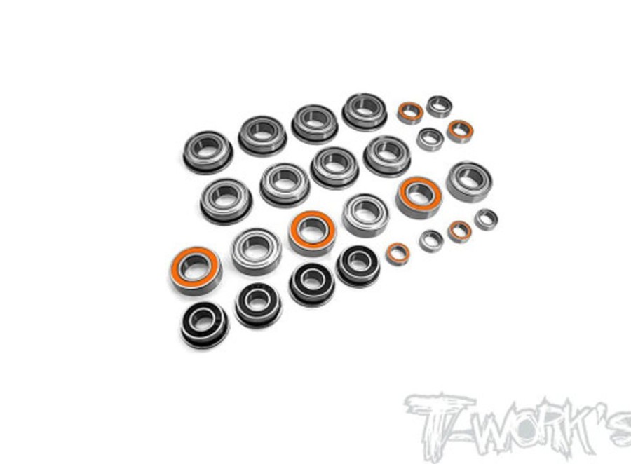 Bearings | Parts T-Works T-Works - Precision Ball Bearing Set (For Team Associated Rc8 B4E) 26Pcs