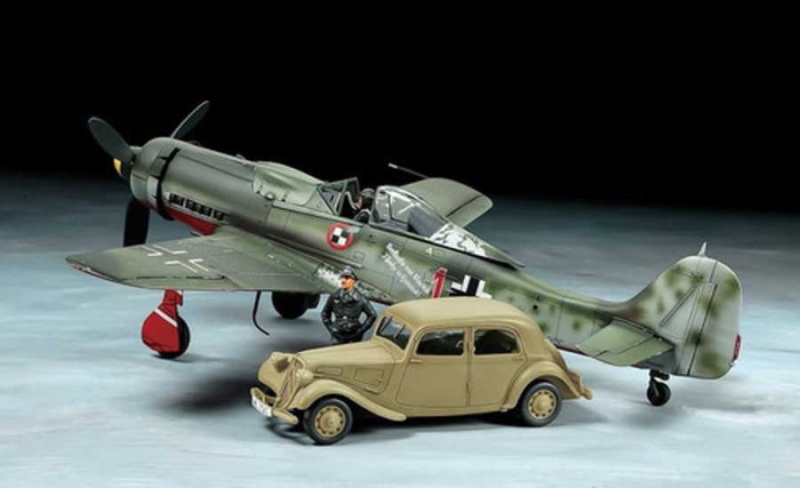 Aircraft | Model & Die-Cast Tamiya Tamiya 1/48 Focke-Wulf Fw190 D-9 Jv44 & Citroen Traction 11Cv Staff Car [25213]