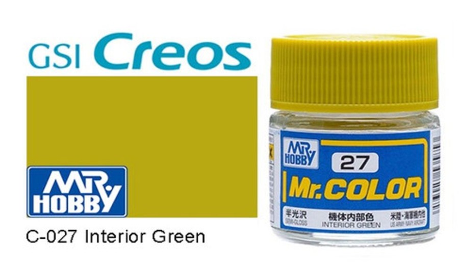 Mr. Hobby Paint | Accessories Mr Hobby Gunze - C027 Mr Color Semi Gloss Interior Green