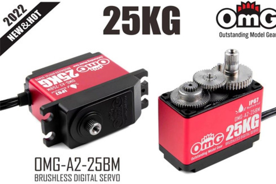 Omg Servos | Electronics OMG Omg High End 25Kg Brushless Standard Size Ip67 Water Proof Digital Servo