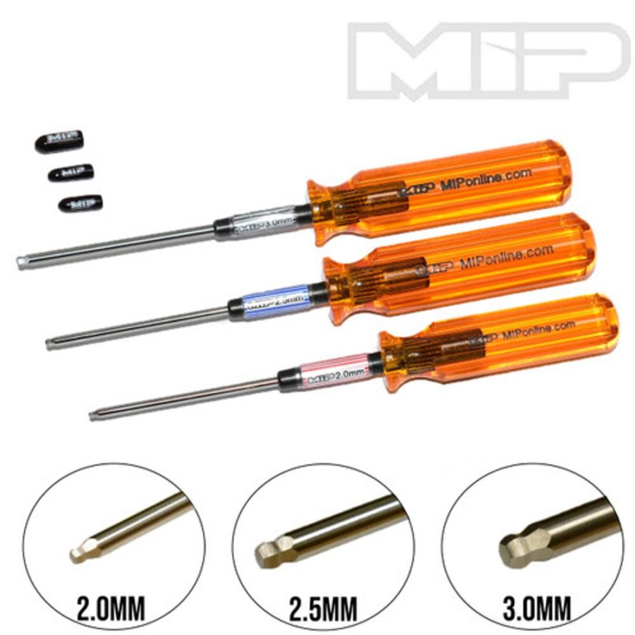 Mip Tools | Accessories MIP Mip Hex Driver Ball Wrench Set, Metric (3), 2.0Mm, 2.5Mm, & 3.0Mm #9506