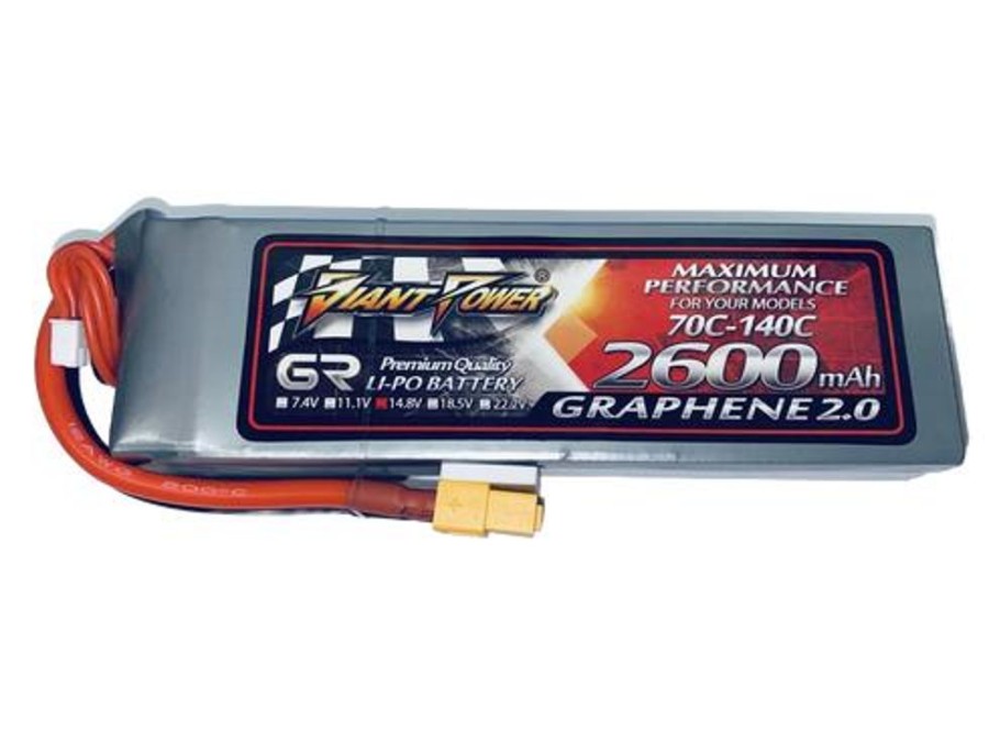 Lithium Polymer Batteries | Batt/Charger Giant Power Giant Power Graphene 4S 14.8V 2600Mah 70C Li-Po W/ Xt60 Plug