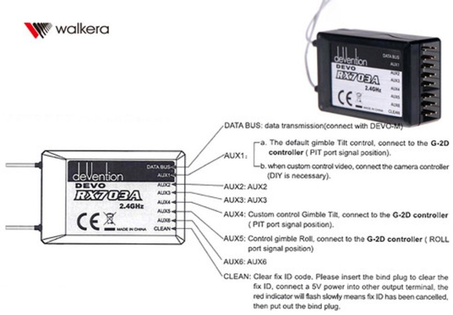 Receiver | Electronics Walkera Walkera Devo Rx703A 2.4Ghz 7Ch Receiver Enquire About Availability