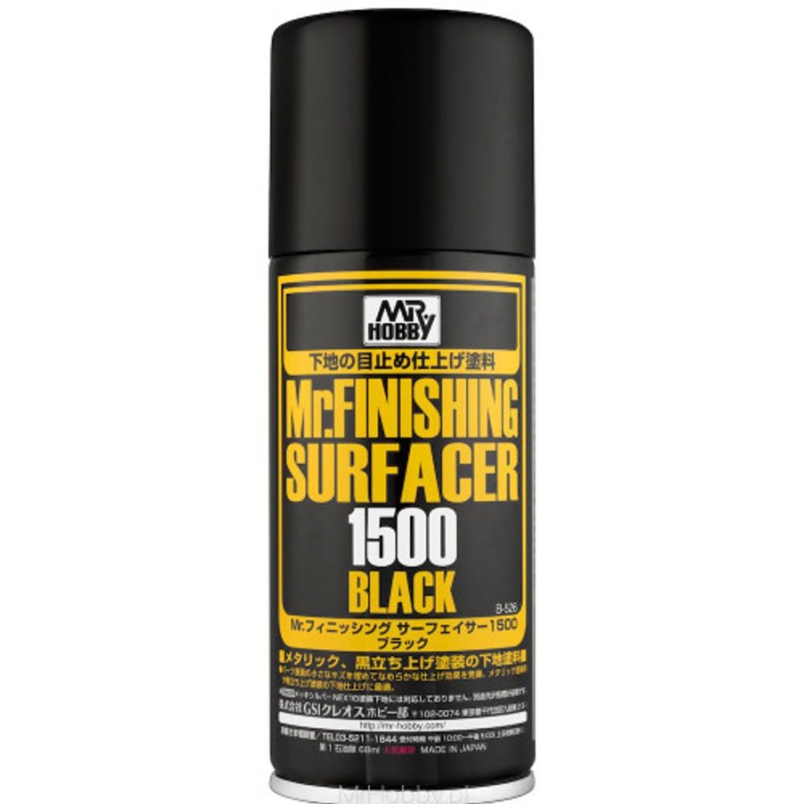 Mr. Hobby Paint | Accessories Mr Hobby Gunze - B526 Mr Finishing Surfacer 1500 Black Spray