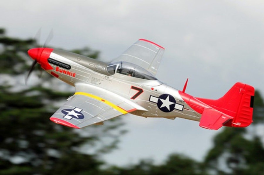 Planes FMS Fms 1700Mm P51-D 6S Red Tail Pnp With Reflex V2