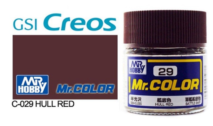 Mr. Hobby Paint | Accessories Mr Hobby Gunze - C029 Mr Color Semi Gloss Hull Red