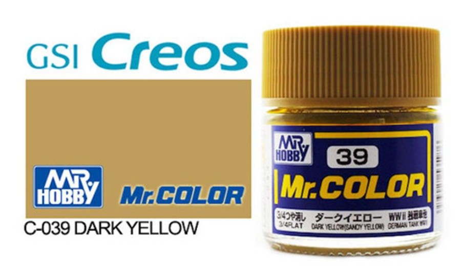 Mr. Hobby Paint | Accessories Mr Hobby Gunze - C039 Mr Color Flat Dark Yellow (Sandy Yellow)