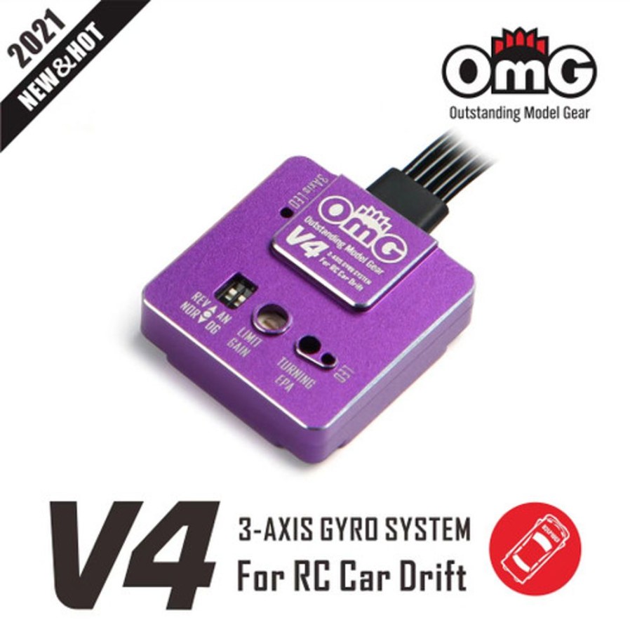 Electronics OMG Omg V4 3-Axis Gyro Black/Purple/ Red